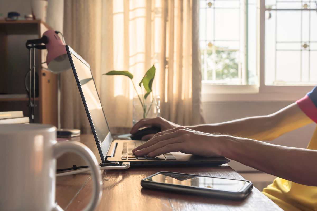 Man working from home